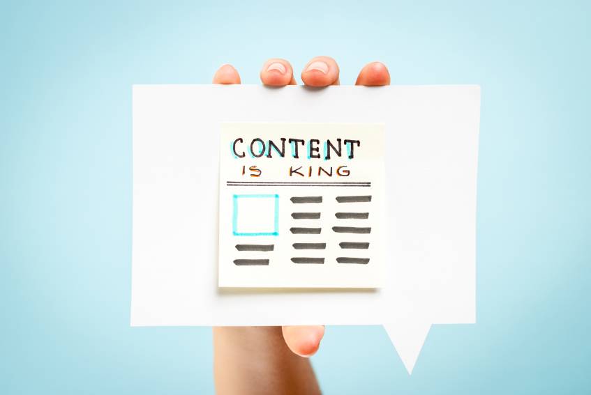 Content is king message concept