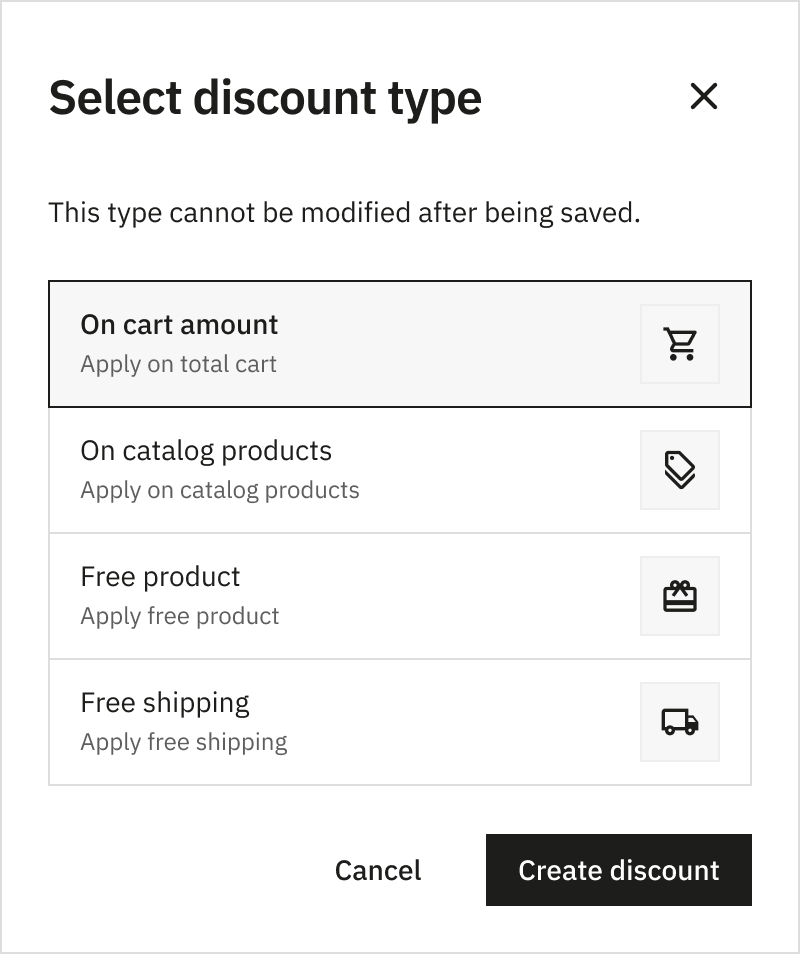 Discounts types