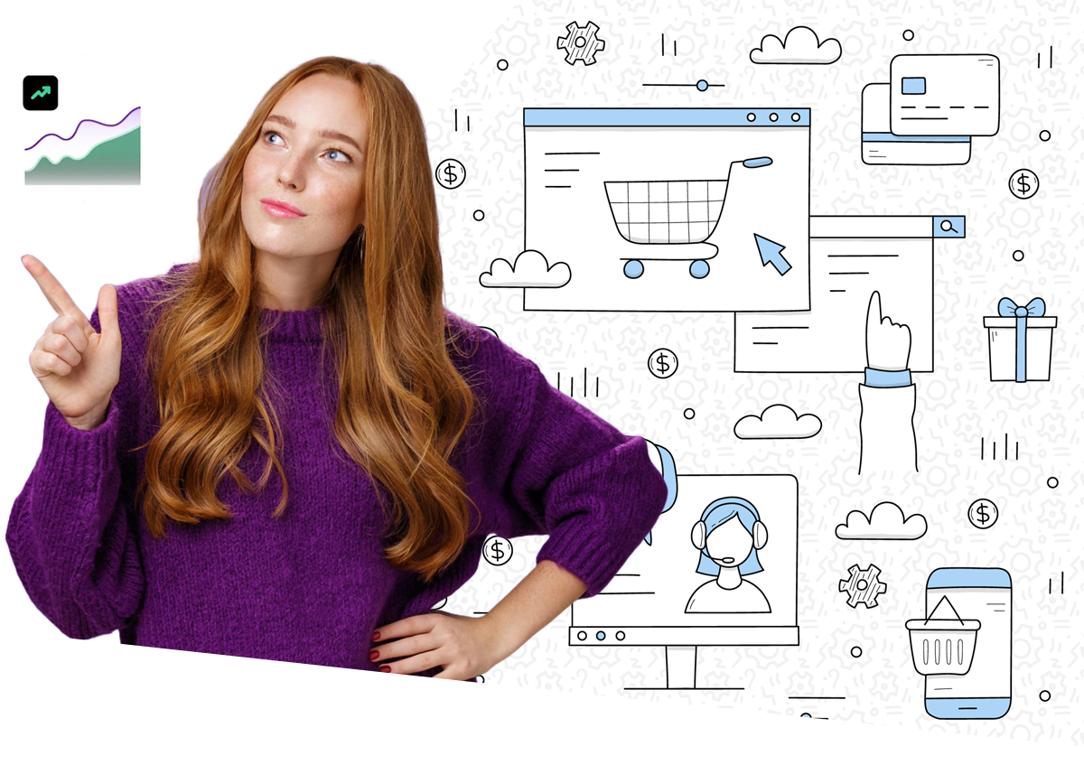 Portrait casual girl purple studio hero 2