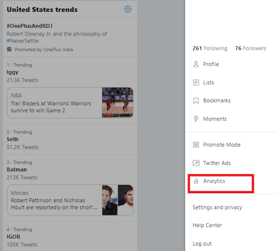 twitter analytics.